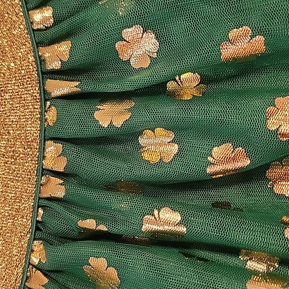 NWT Girls Way to Celebrate St. Patrick day skirt. This is green and gold. - Picture 6 of 7